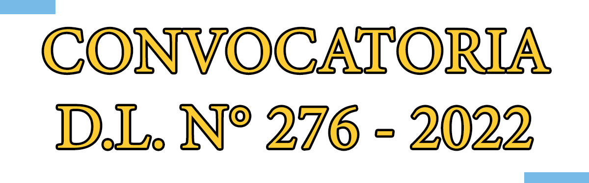 CONVOCATORIA DL 276 - 2022