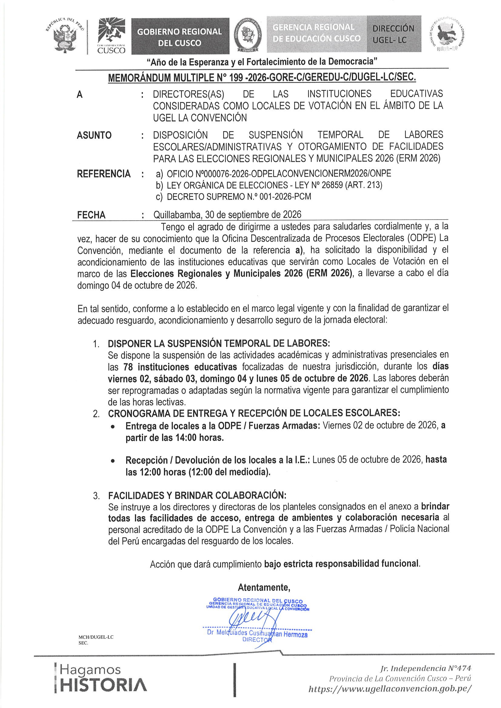 Comunicado oficial 1